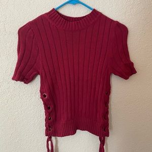 Knitted sweater crop top